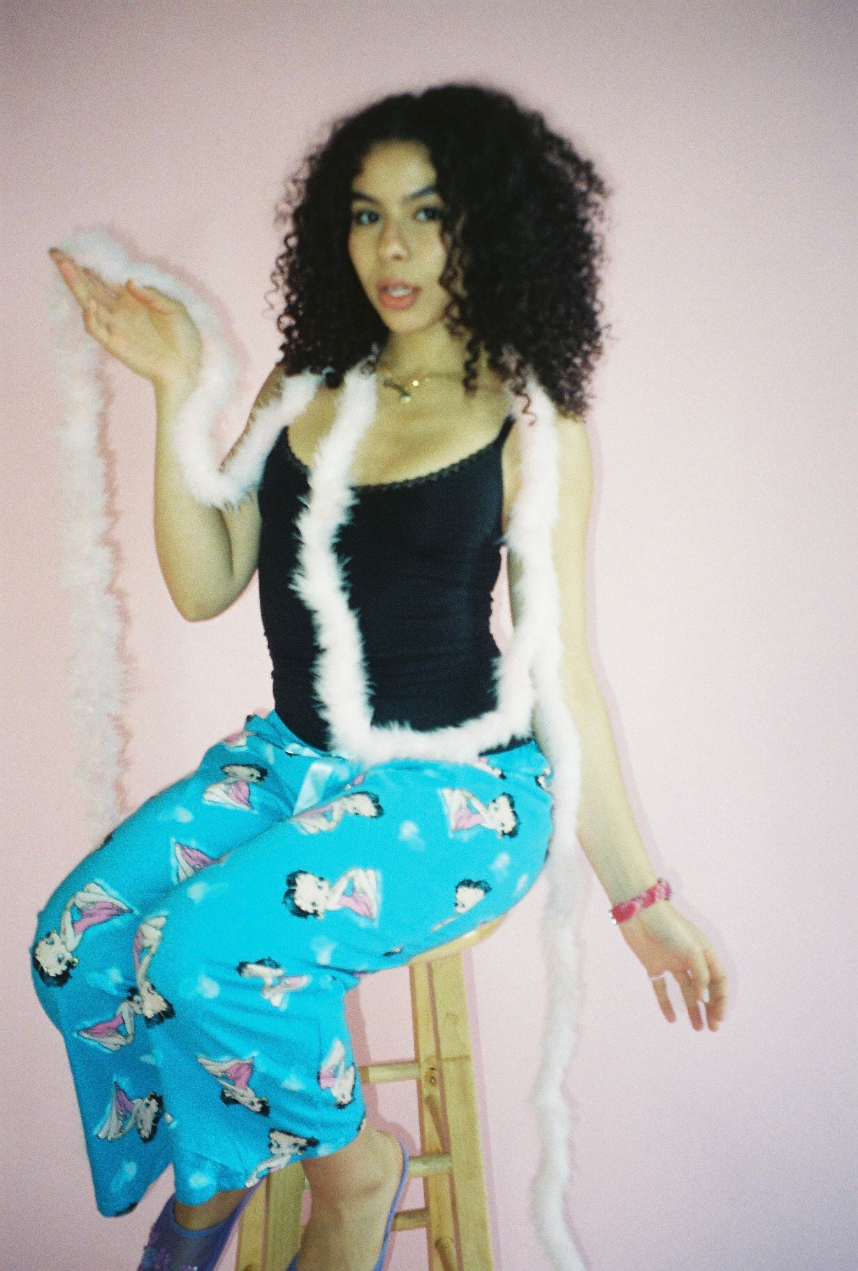 SILKY BLUE LOVE HEARTS BETTYBOOP PJ'S