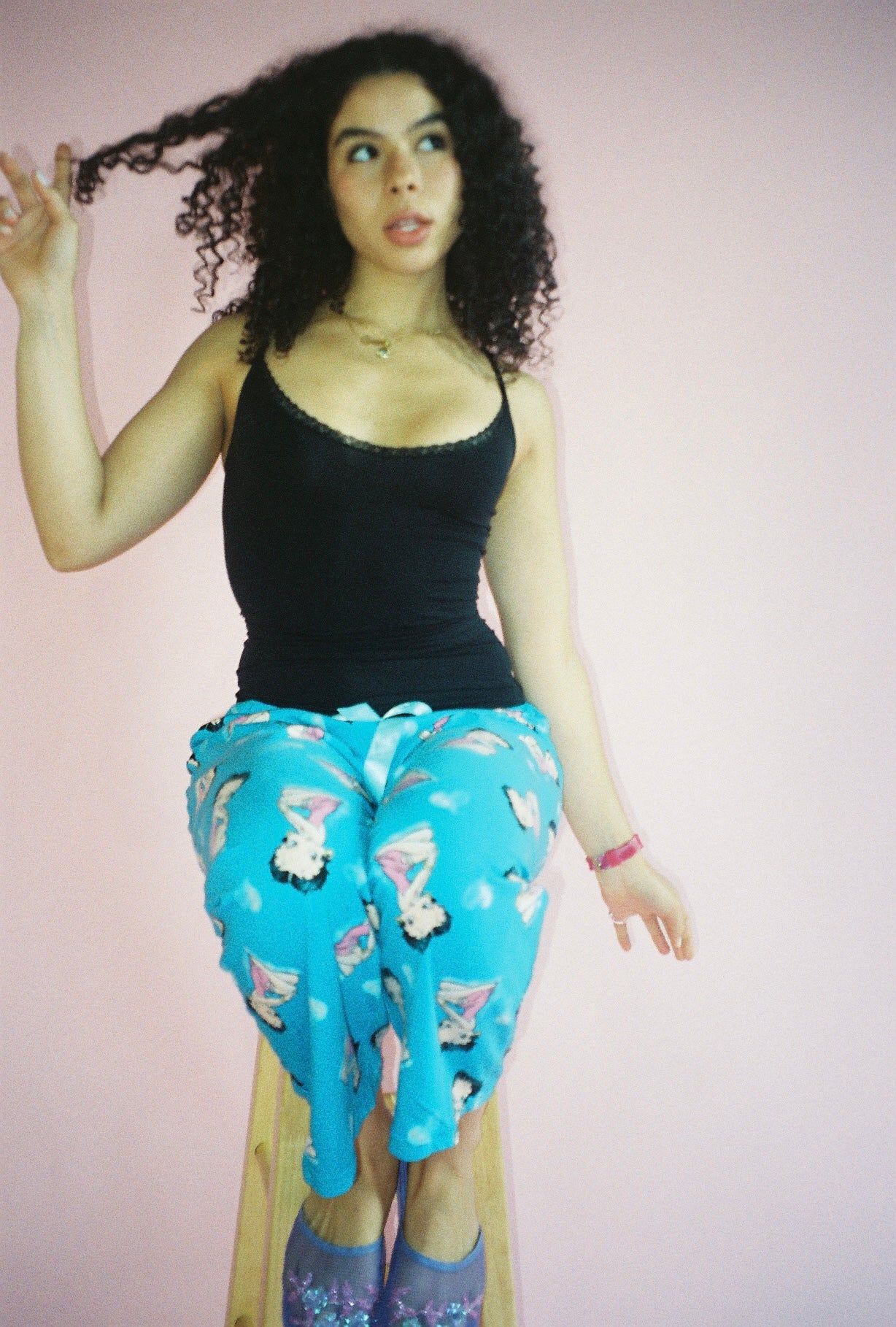 SILKY BLUE LOVE HEARTS BETTYBOOP PJ'S