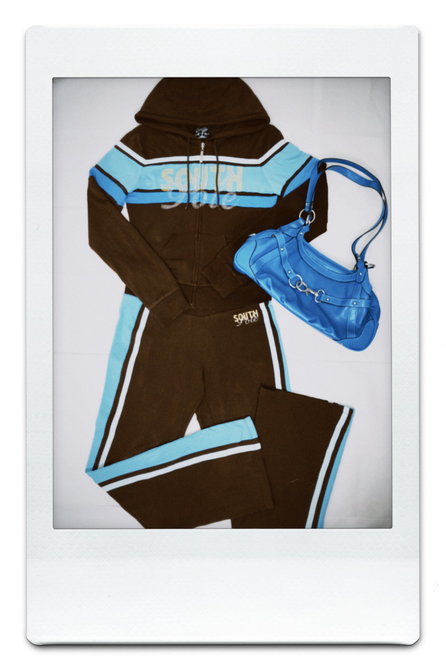 2000'S SOUTH POLE TRACKSUIT BUNDLED WITH BLUE PURSE