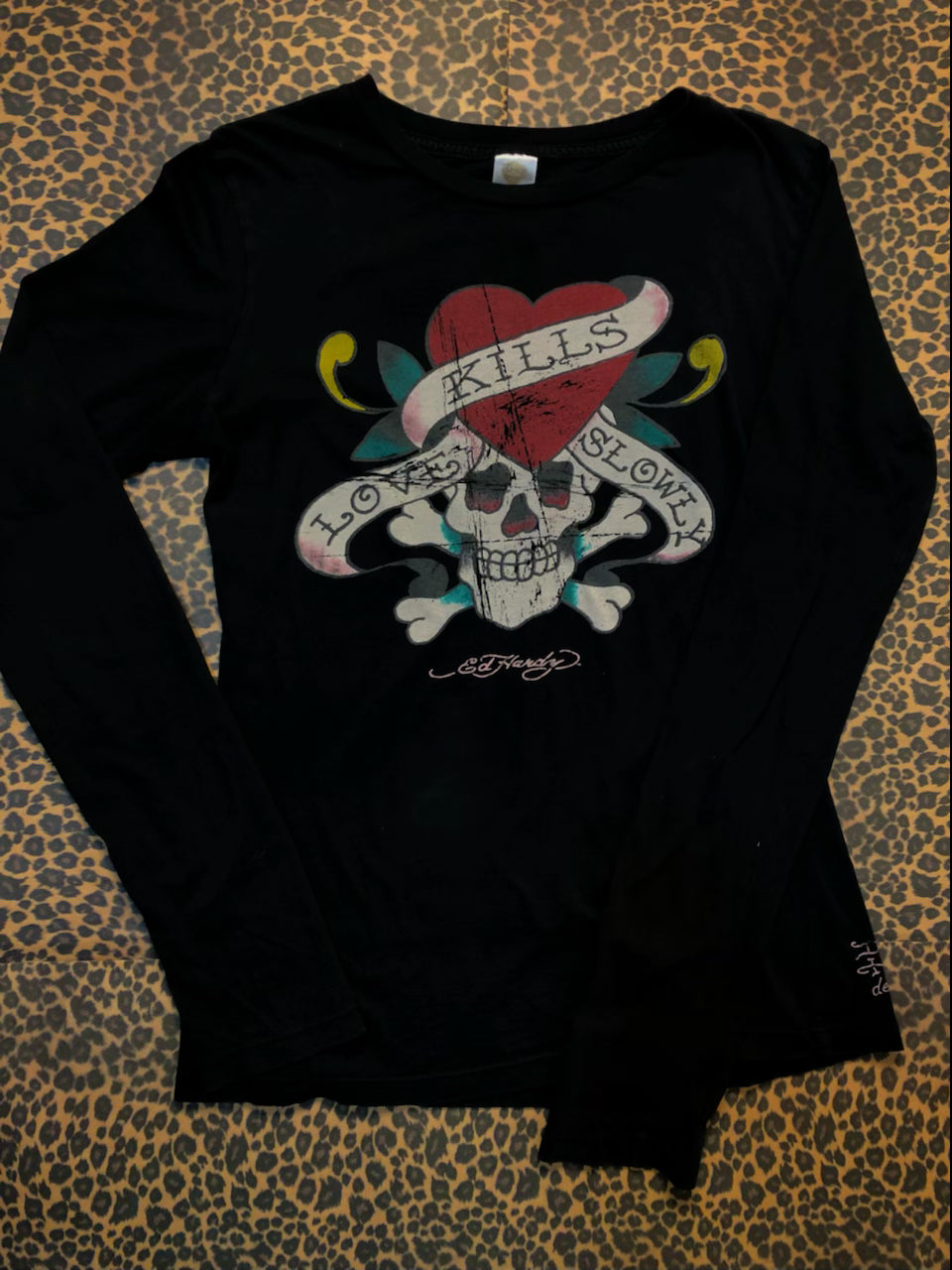 ED HARDY LOVE SKULL BLACK LONG SLEEVE